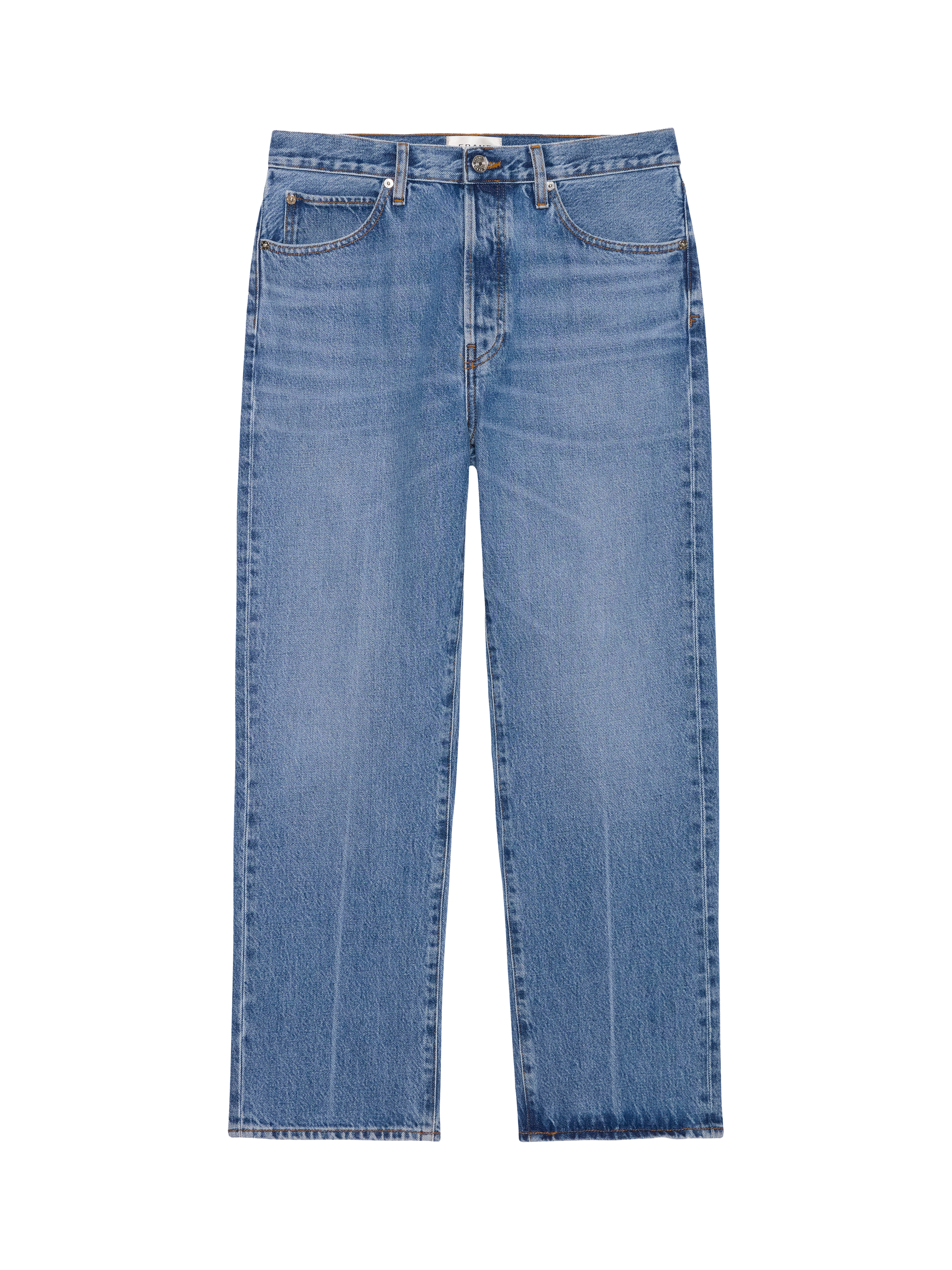 Product image 1 of 1, which shows FRAME The Vertical Cropped Jeans, Drift, 25