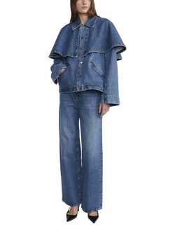 FRAME The Cape Denim Jacket, Blue, Blue