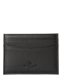 Hackett London Saffiano Leather Card Holder, Brown, Brown