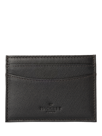 Hackett London Saffiano Leather Card Holder, Brown, Brown