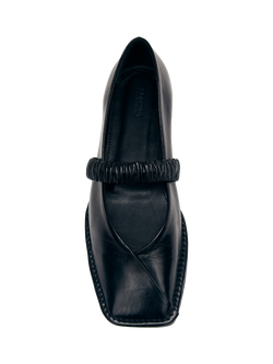 ALOHAS Lautan Leather Ballet Flat Shoes, Black - view 2, Black