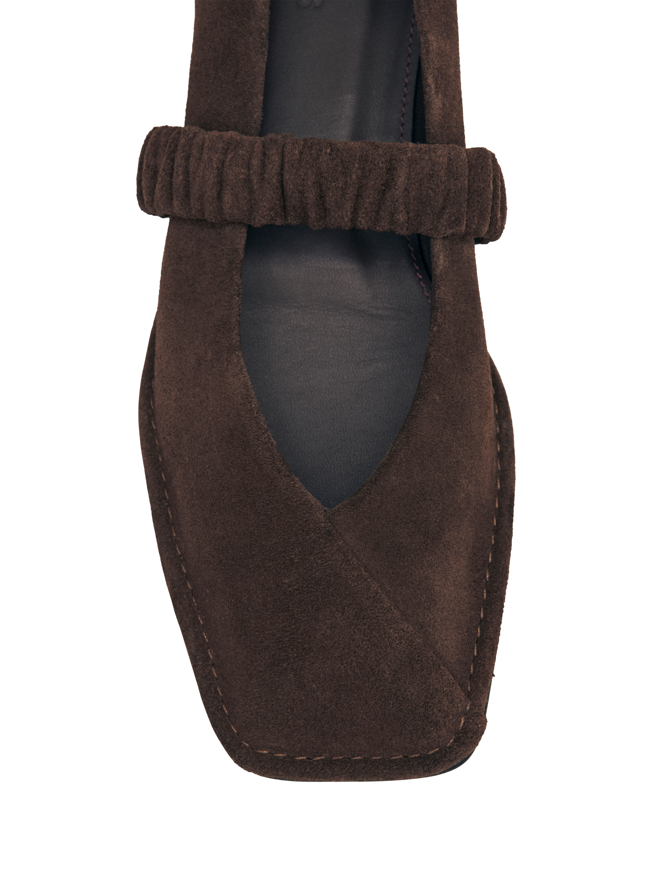 Product image 4 of 5, which shows ALOHAS Lautan Suede Ballet Flat Shoes, Chocolate, EU37