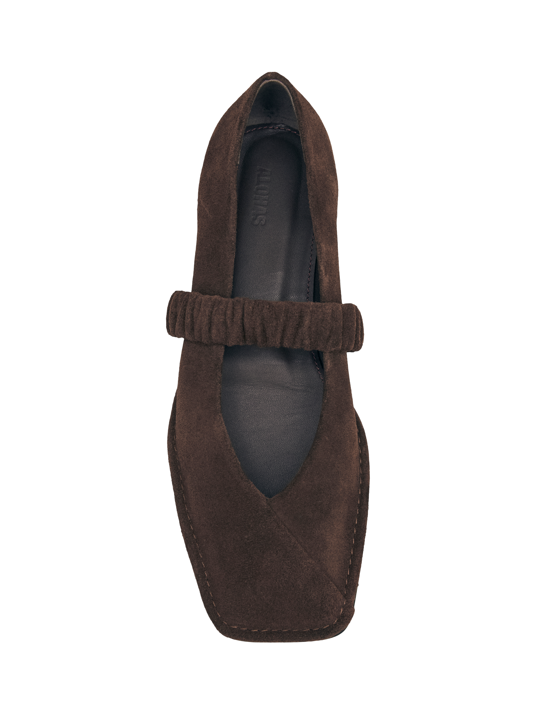 Product image 5 of 5, which shows ALOHAS Lautan Suede Ballet Flat Shoes, Chocolate, EU37