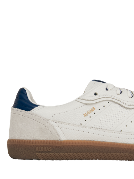 ALOHAS TB.490 Rife Suede Blend Trainers, Grain White/Navy - view 2, Grain White/Navy