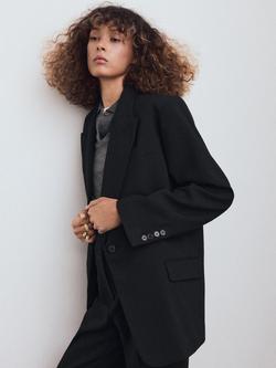 Mango Upsala Single Breasted Blazer, Black, Black