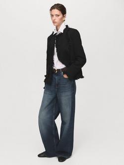 Mango Cloves Tweed Jacket - view 2, Black