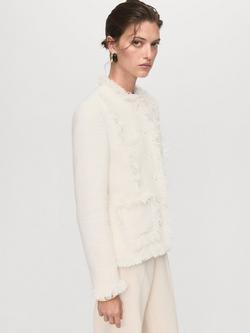 Mango Cloves Tweed Jacket - view 2, Natural White