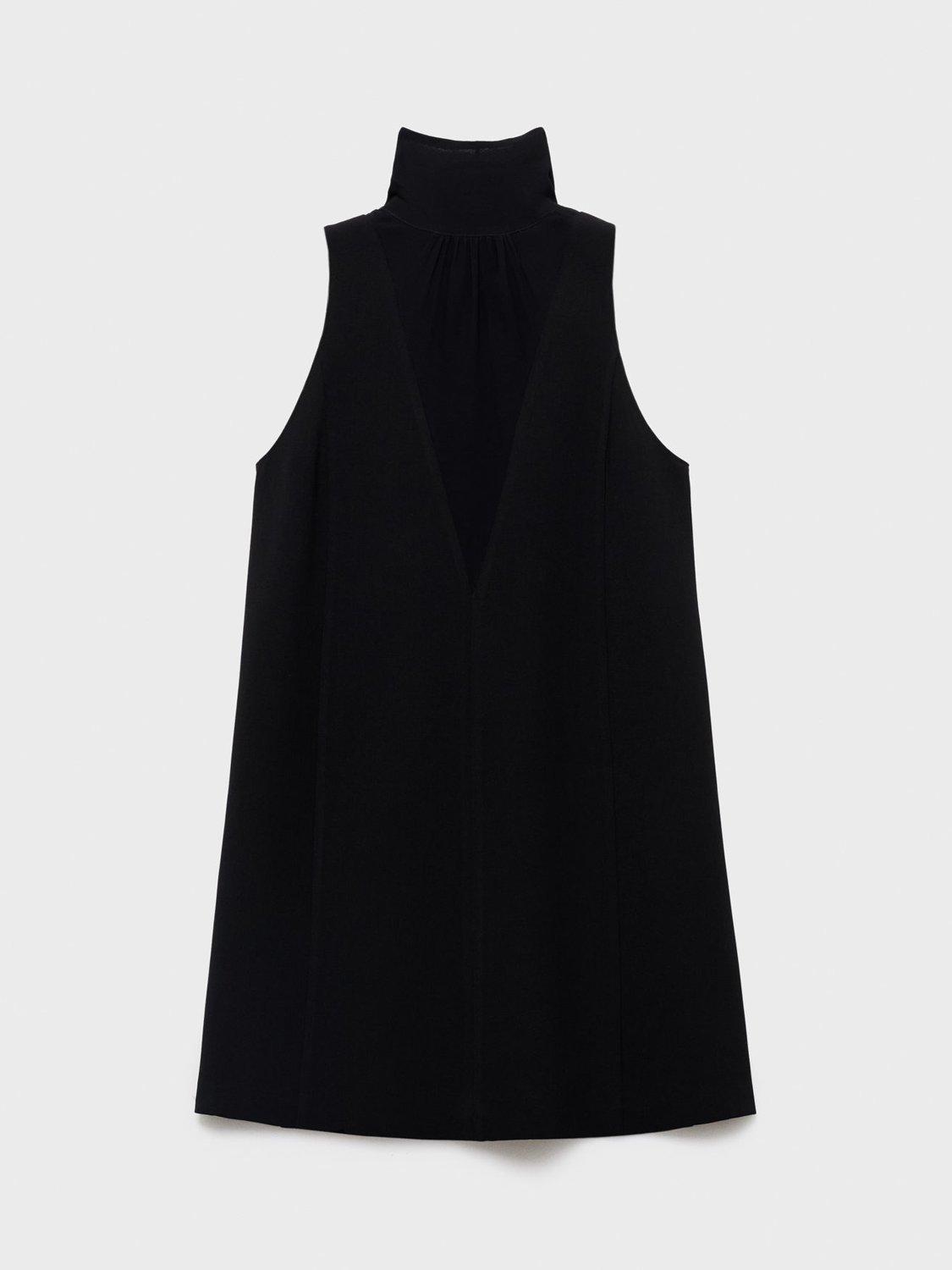 Product image 3 of 8, which shows Mango Becca Sleeveless Mini Dress, Black, 10