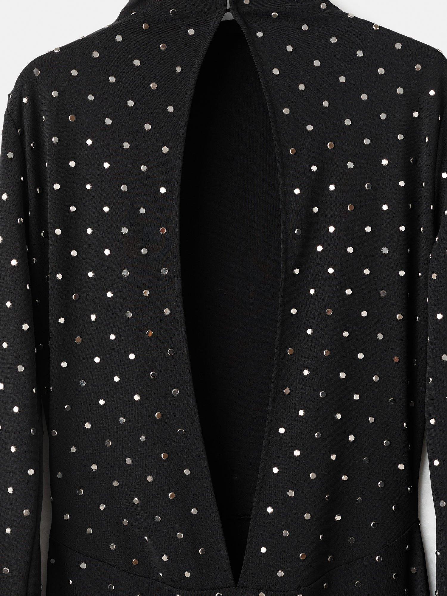 Product image 7 of 8, which shows Mango Cleo Crystal Open Back Dress, Black, 8