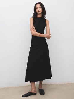 Mango Leti Sleeveless Midi Dress, Black - view 2, Black