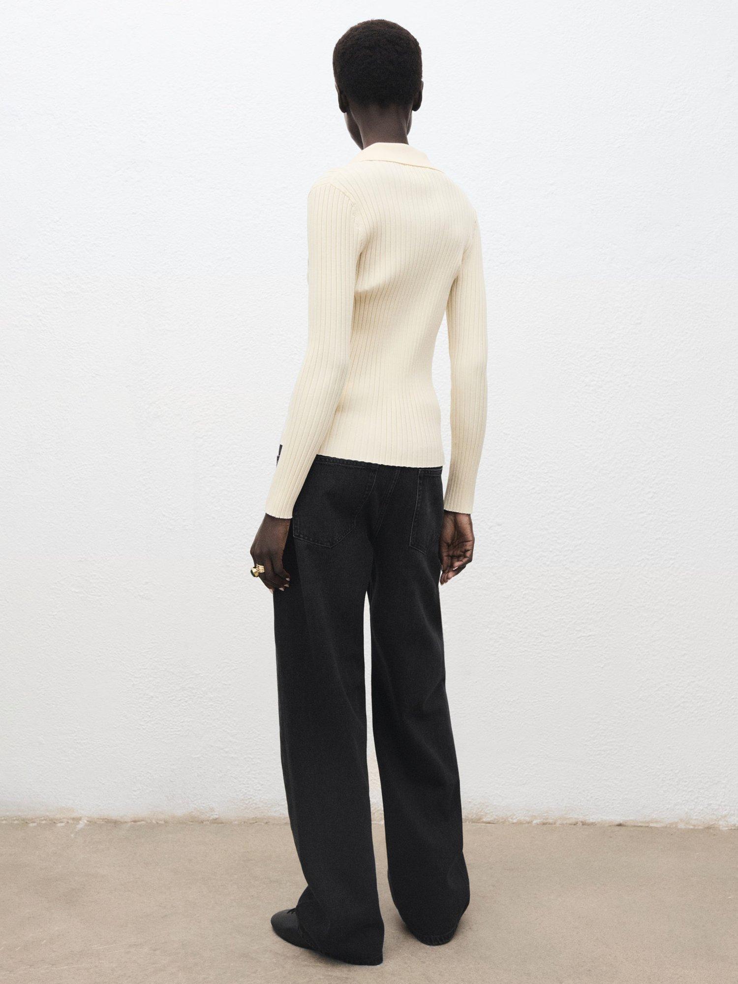 Product image 4 of 7, which shows Mango Charlot Mid Rise Balloon Jeans, Open Grey, 10