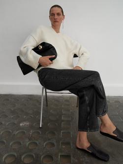 Mango Davina Mid Rise Straight Jeans, Mid Blue - view 2, Mid Blue