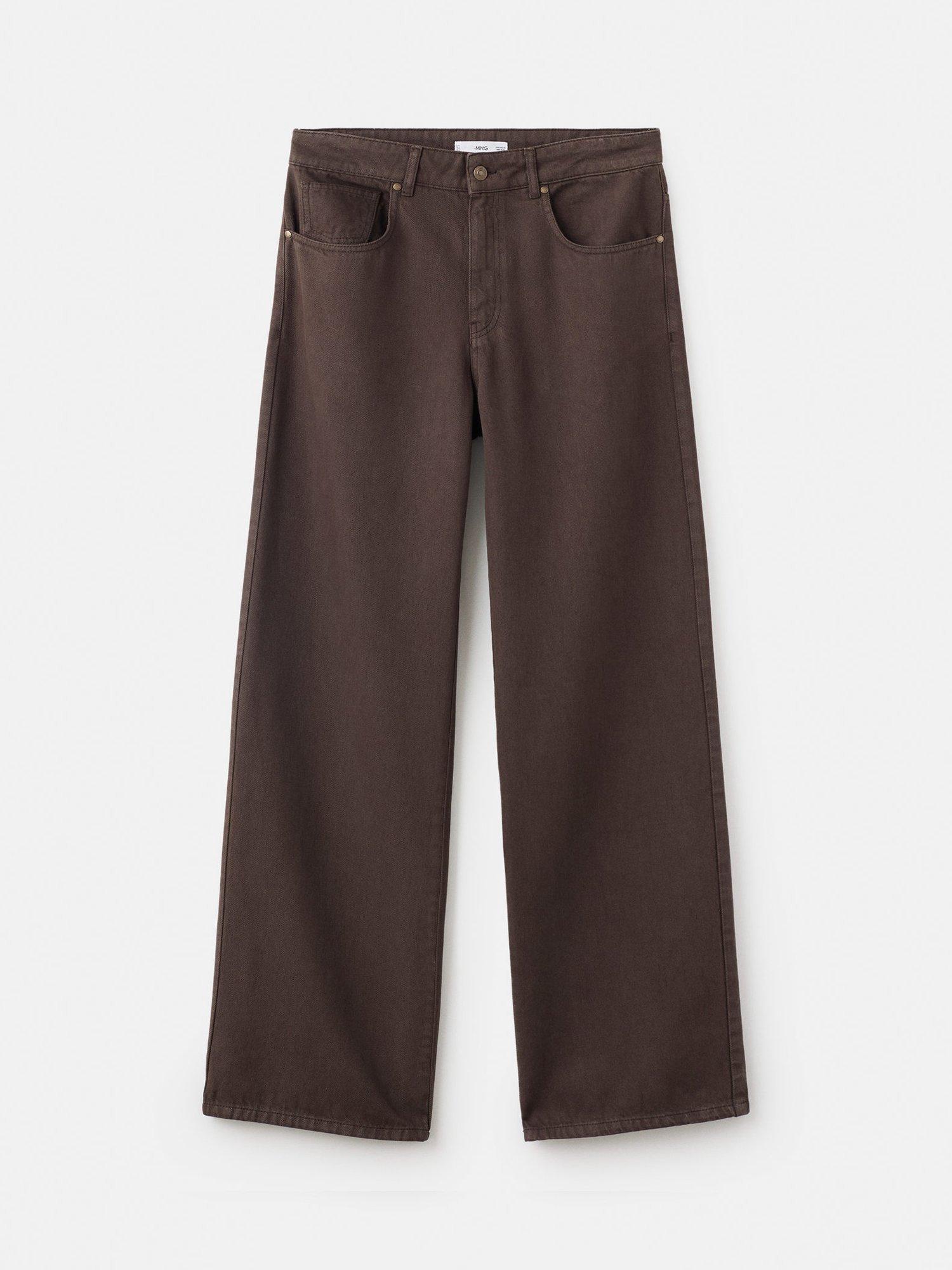 Product image 3 of 8, which shows Mango Davina Mid Rise Straight Jeans, Dark Brown, 10