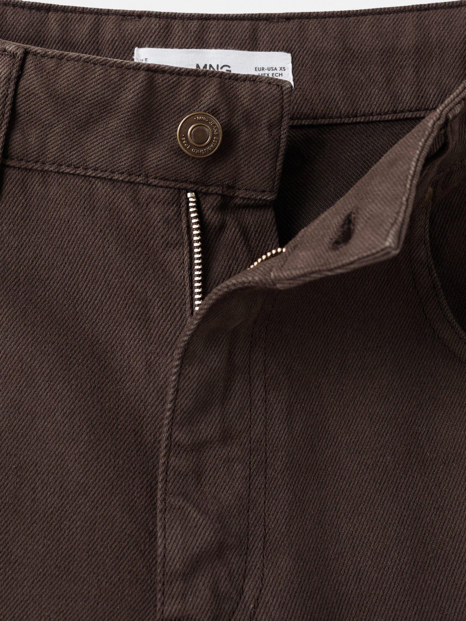 Product image 8 of 8, which shows Mango Davina Mid Rise Straight Jeans, Dark Brown, 10