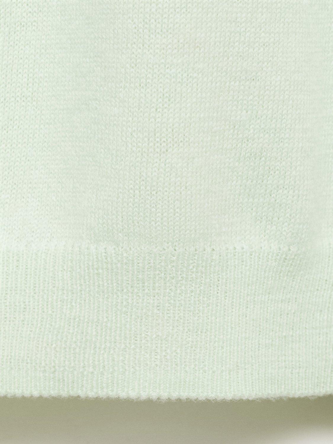 Product image 8 of 8, which shows Mango Auriga Pure Wool Jumper, Turquoise/Aqua, S
