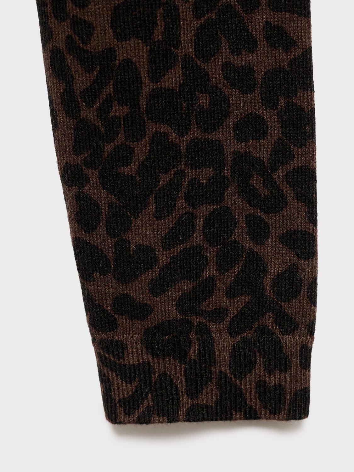 Product image 5 of 9, which shows Mango Jaguar Fine Knit Jumper, Dark Brown, 4XL