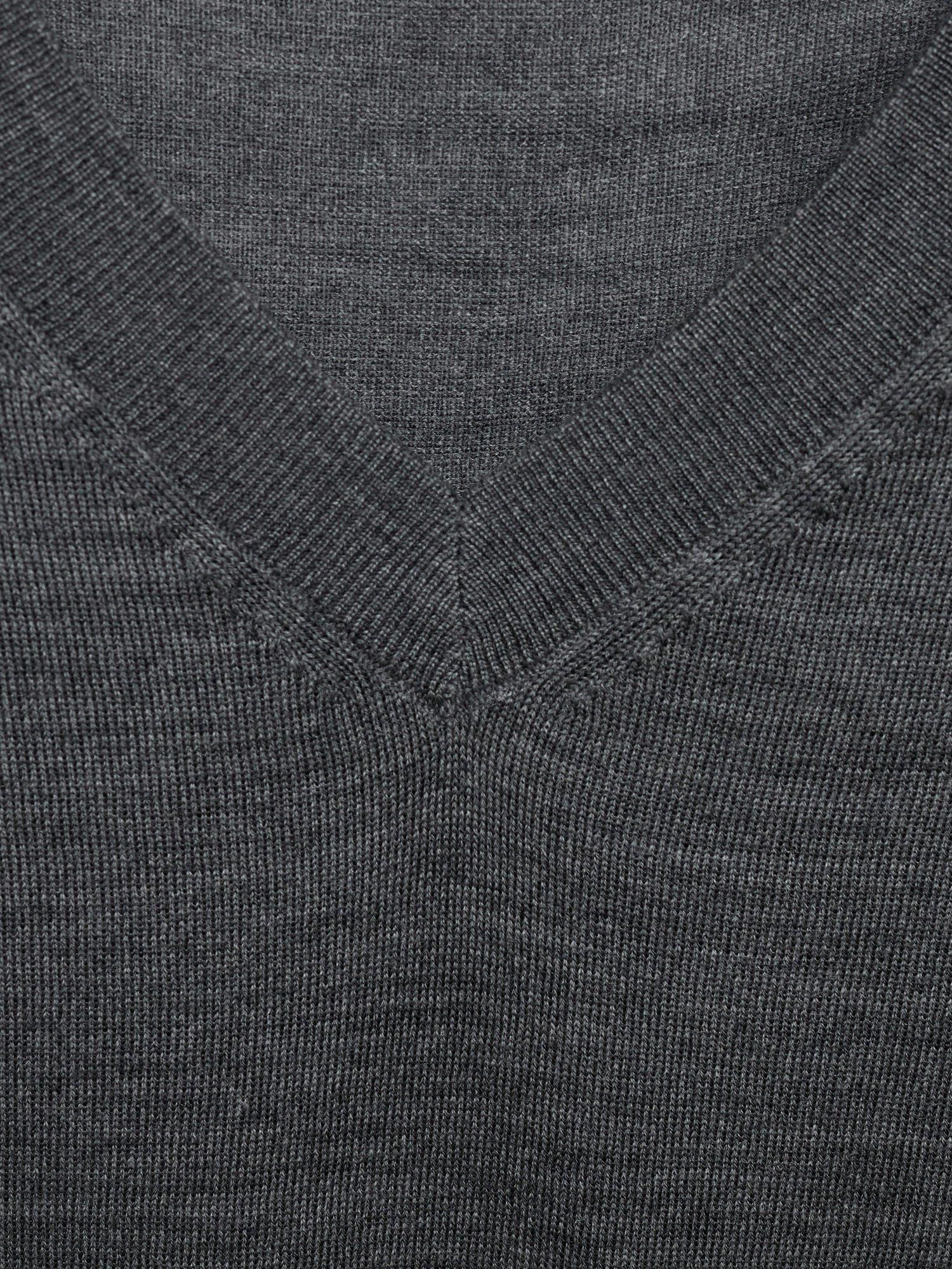 Product image 7 of 7, which shows Mango Kelly Pure Wool Knit Top, Medium Grey, XS