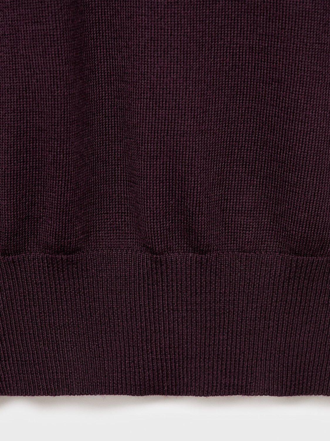 Product image 5 of 8, which shows Mango Kelly Pure Wool Knit Top, Dark Red, XS