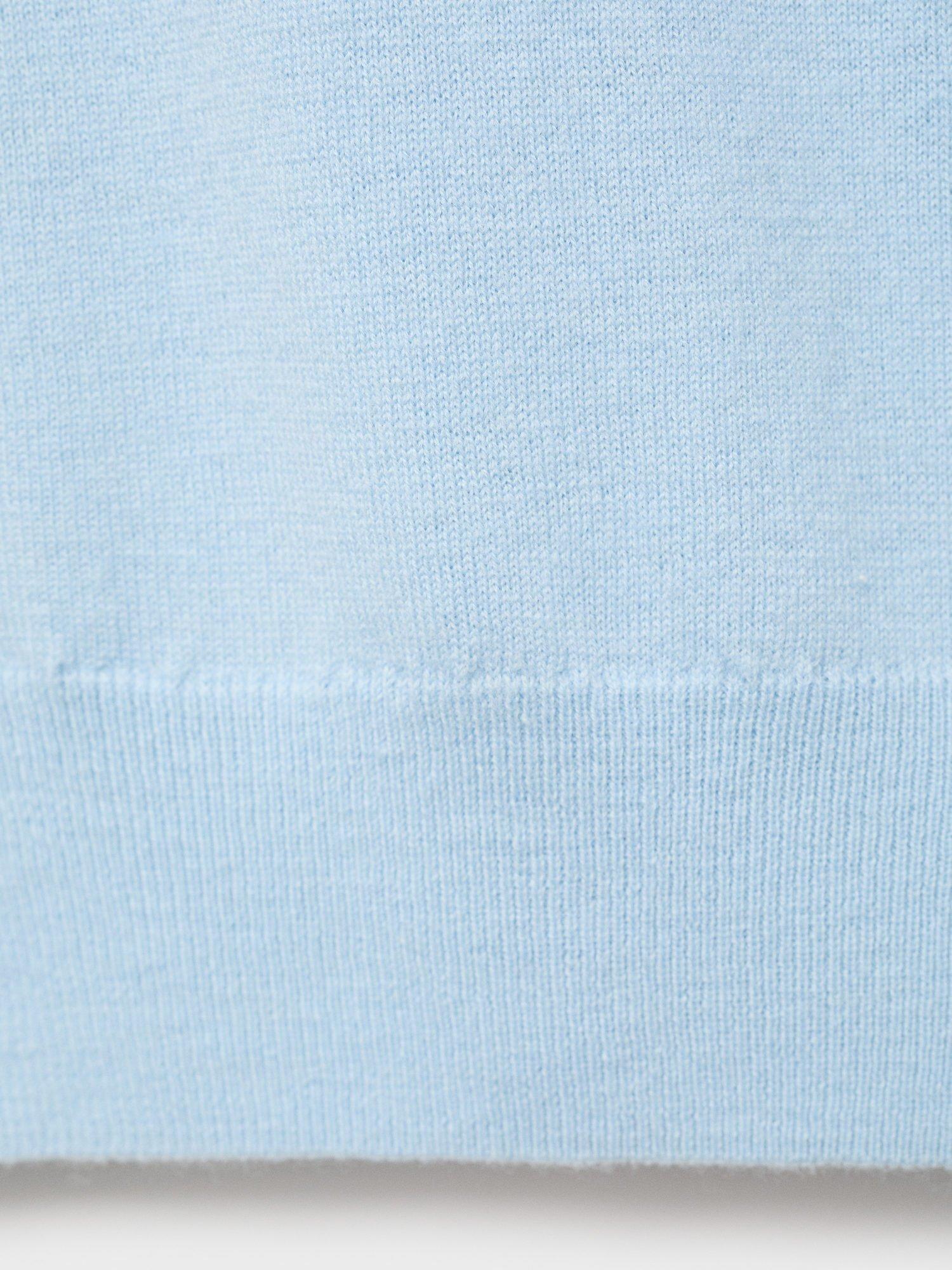 Product image 5 of 8, which shows Mango Serrano Pure Wool Jumper, Pastel Blue, XL