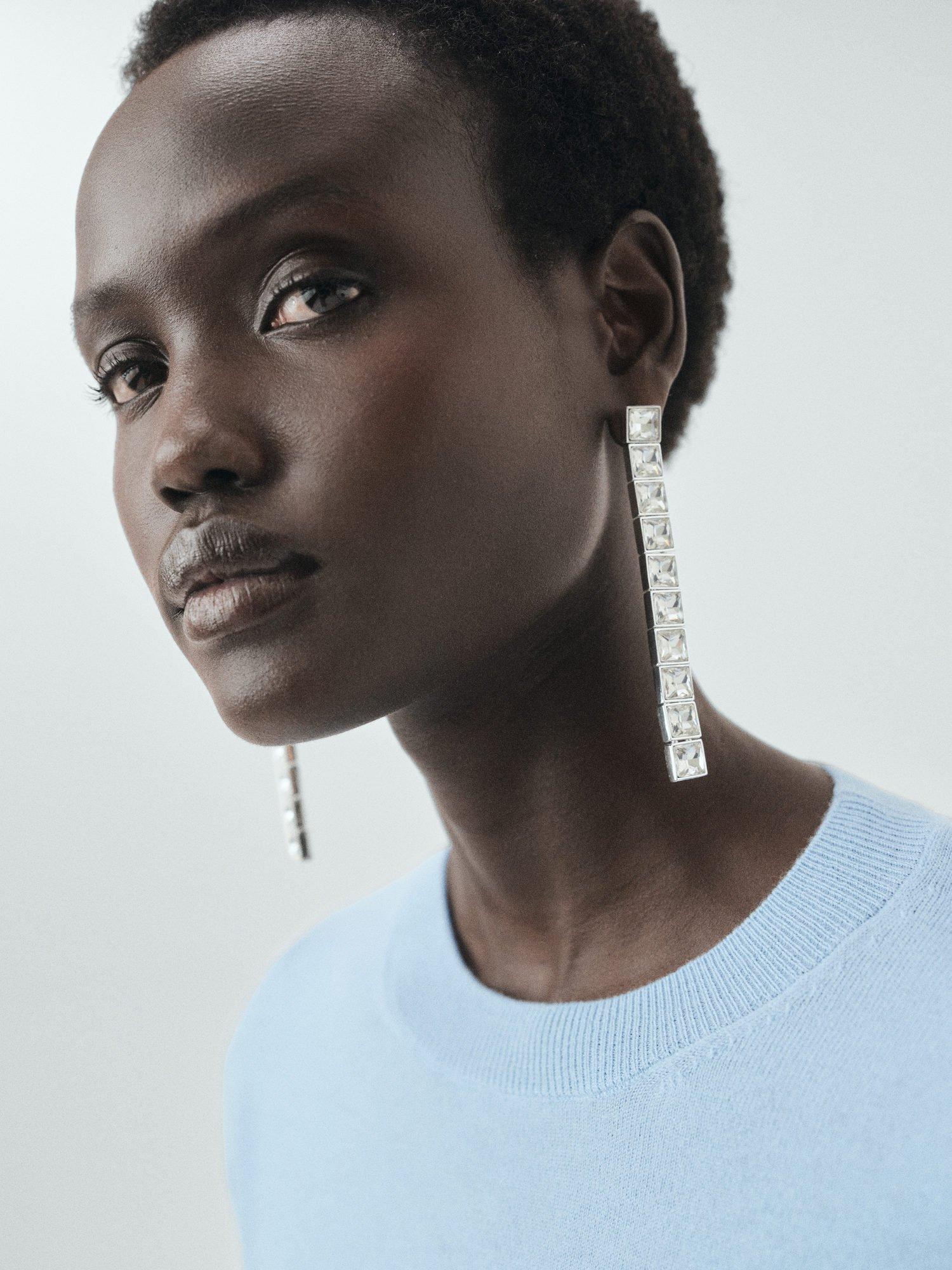 Product image 6 of 8, which shows Mango Serrano Pure Wool Jumper, Pastel Blue, XL