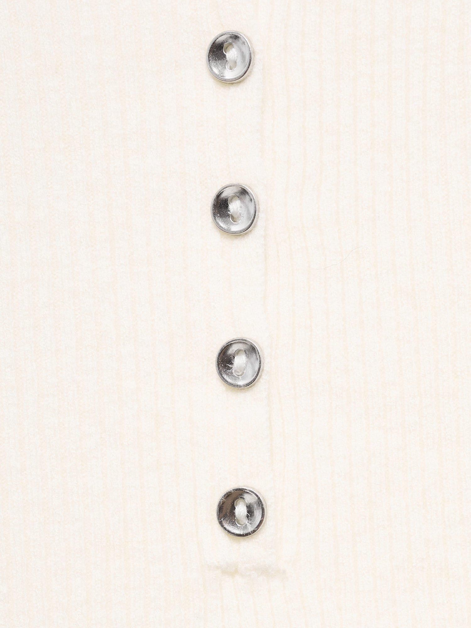 Product image 5 of 8, which shows Mango Twenties Ribbed Polo Knit Top, Light Beige, XXL