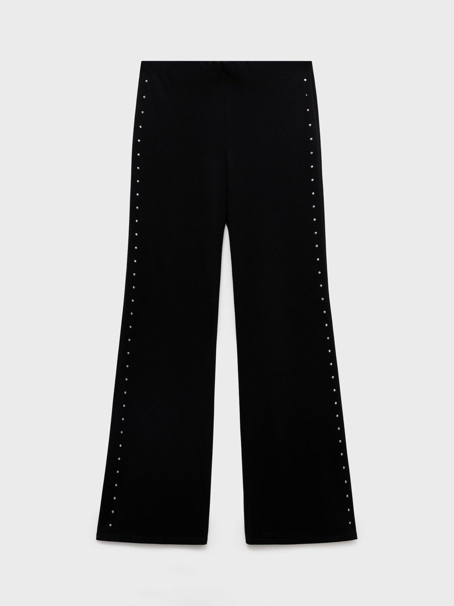 Product image 3 of 8, which shows Mango Atlanta Rhinestone Leggings, Black, XS