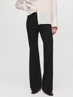 Mango Delfi Seam Detail Leggings, Black