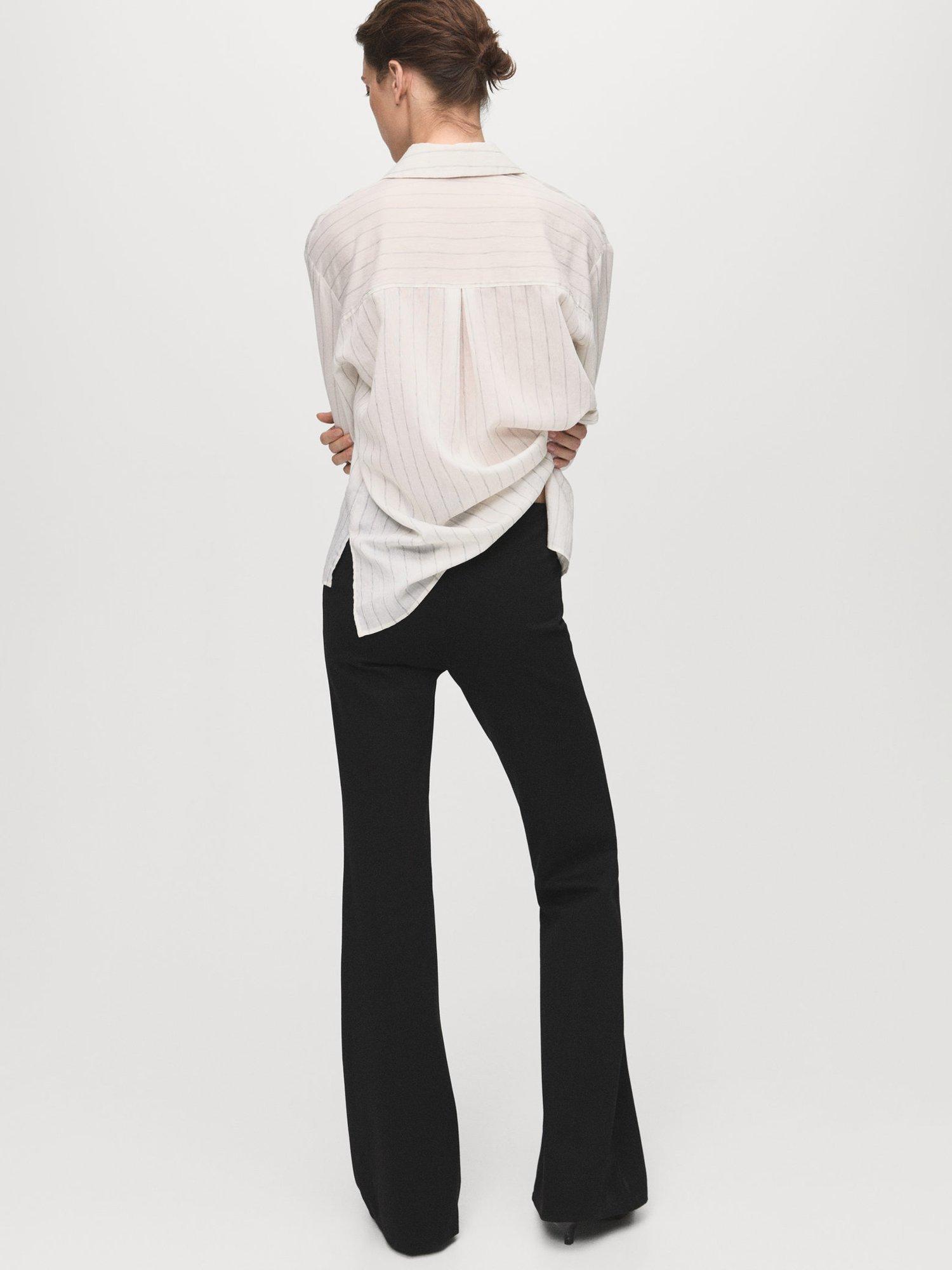 Product image 4 of 9, which shows Mango Delfi Seam Detail Leggings, Black, XXXL