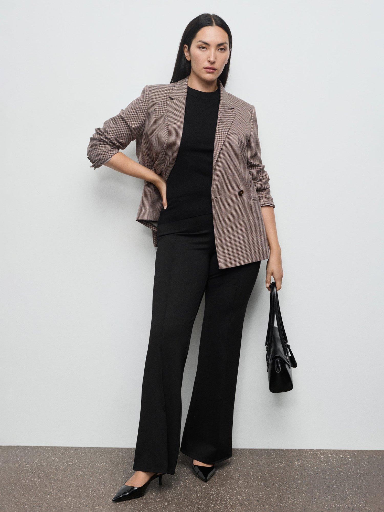 Product image 8 of 9, which shows Mango Delfi Seam Detail Leggings, Black, XXXL