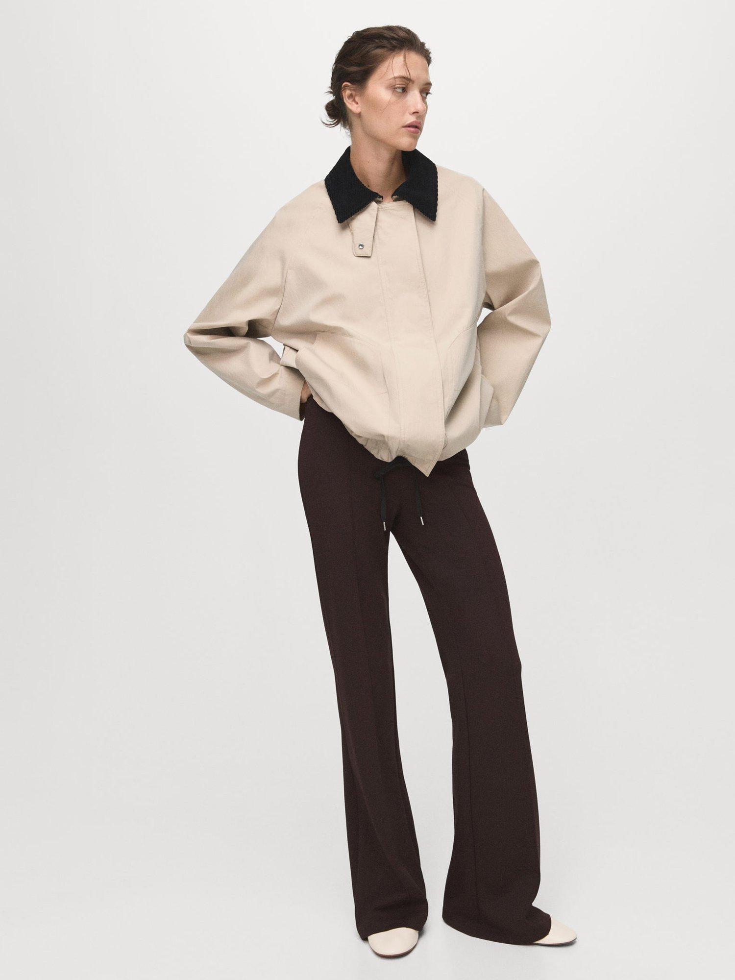 Product image 2 of 8, which shows Mango Delfi Seam Detail Leggings, Brown, XS