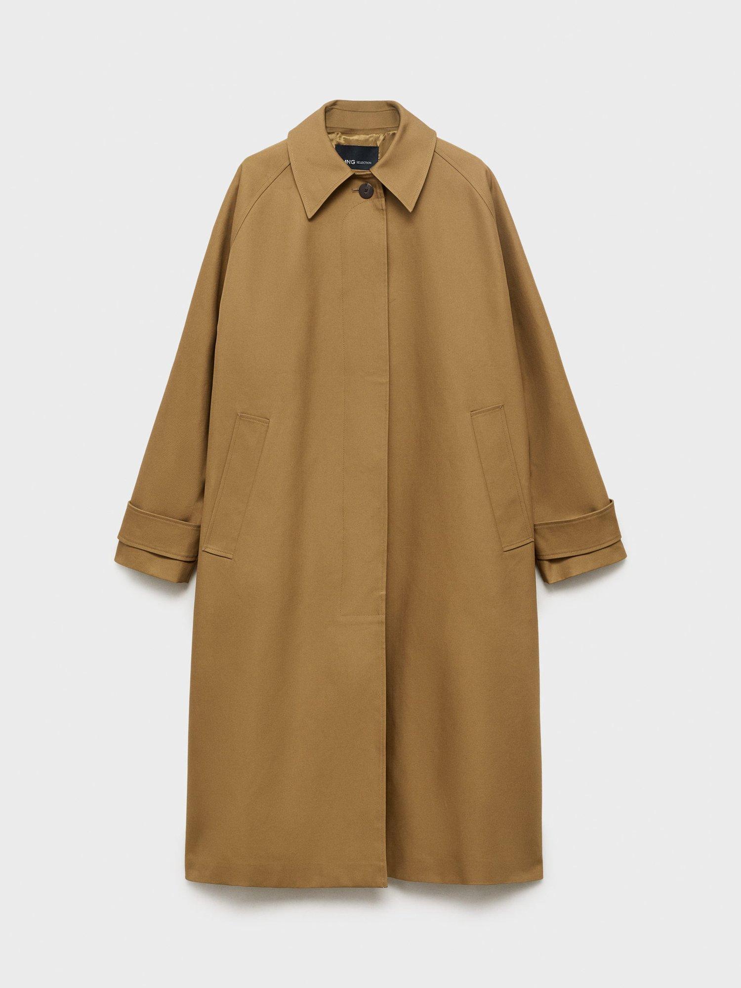Product image 3 of 7, which shows Mango Berryo Oversized Trench Coat, Medium Brown, L