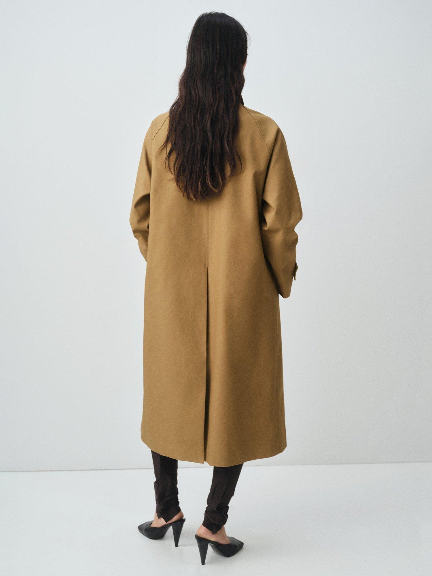 Product image 4 of 7, which shows Mango Berryo Oversized Trench Coat, Medium Brown, L