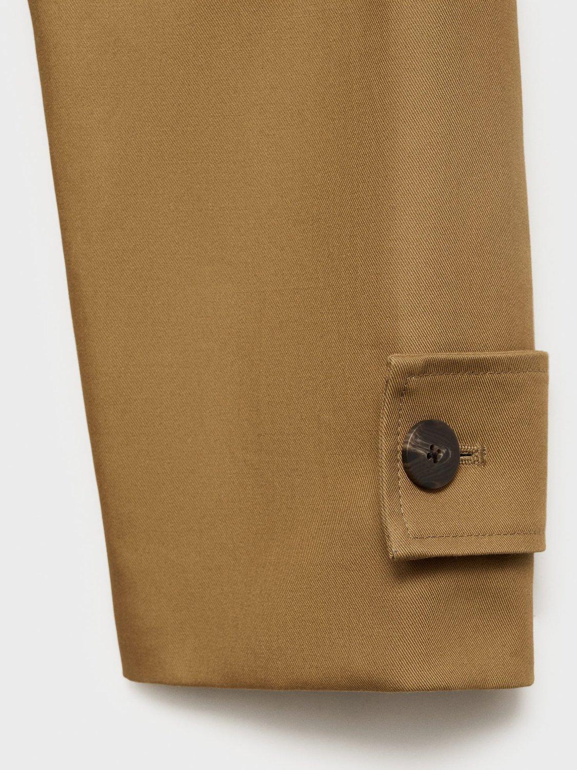 Product image 5 of 7, which shows Mango Berryo Oversized Trench Coat, Medium Brown, L