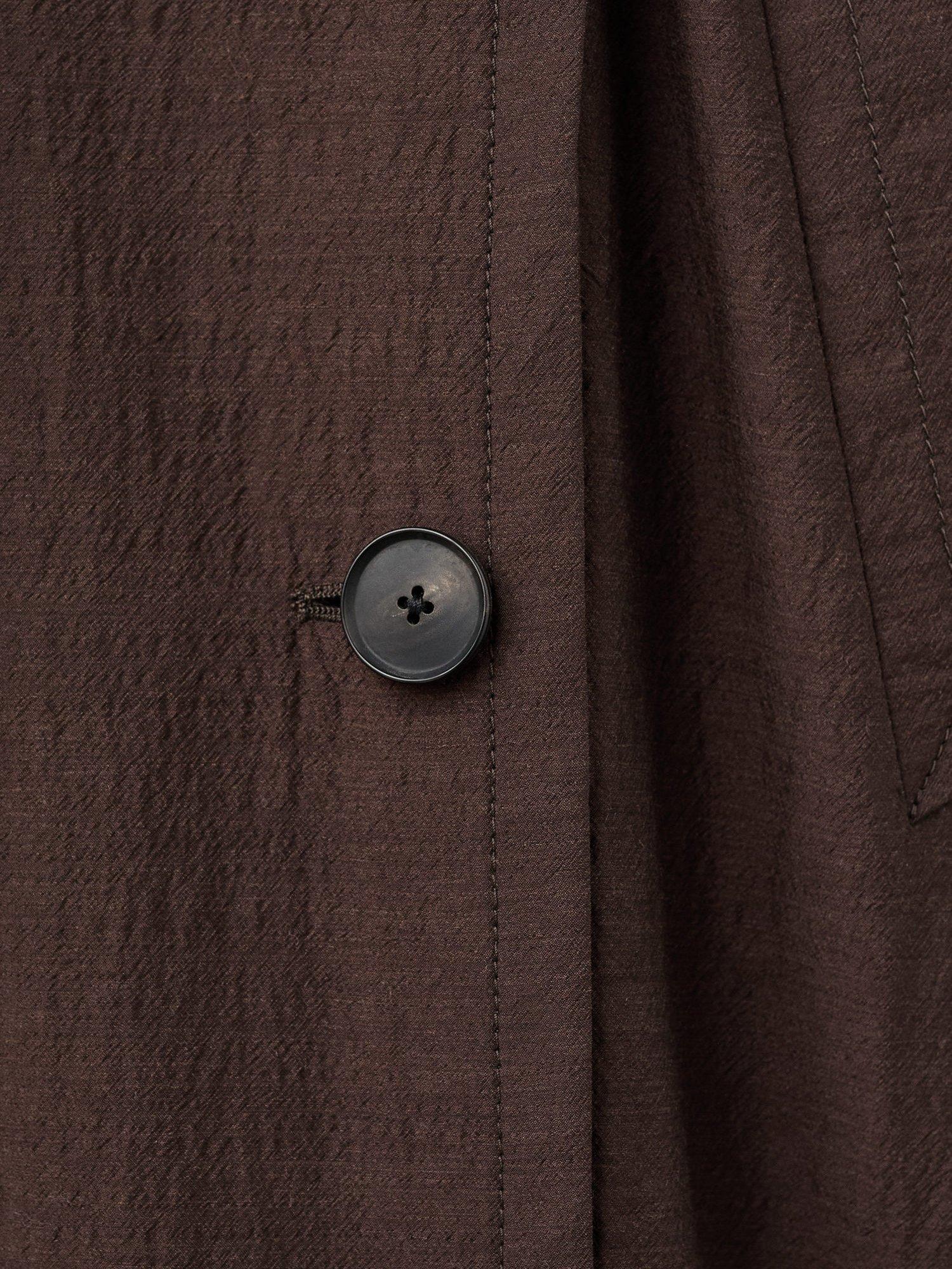 Product image 5 of 7, which shows Mango Graz Wool Rich Trench Coat, Dark Brown, S