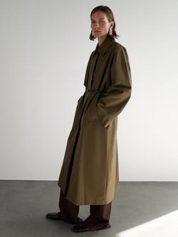 Mango Linz Oversized Trench Coat, Medium Brown, Medium Brown