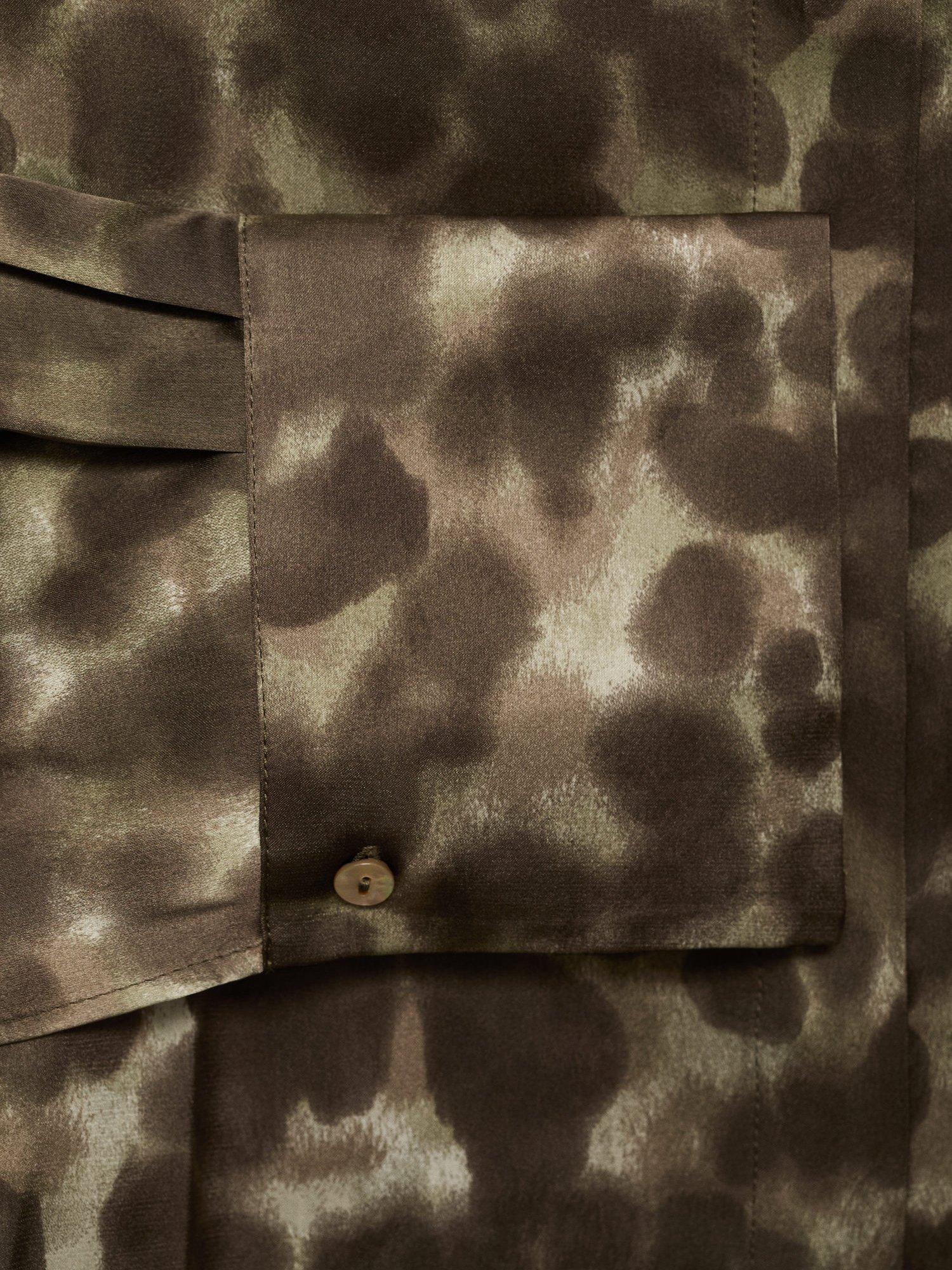 Product image 5 of 8, which shows Mango Camila Spot Satin Shirt, Brown, 26