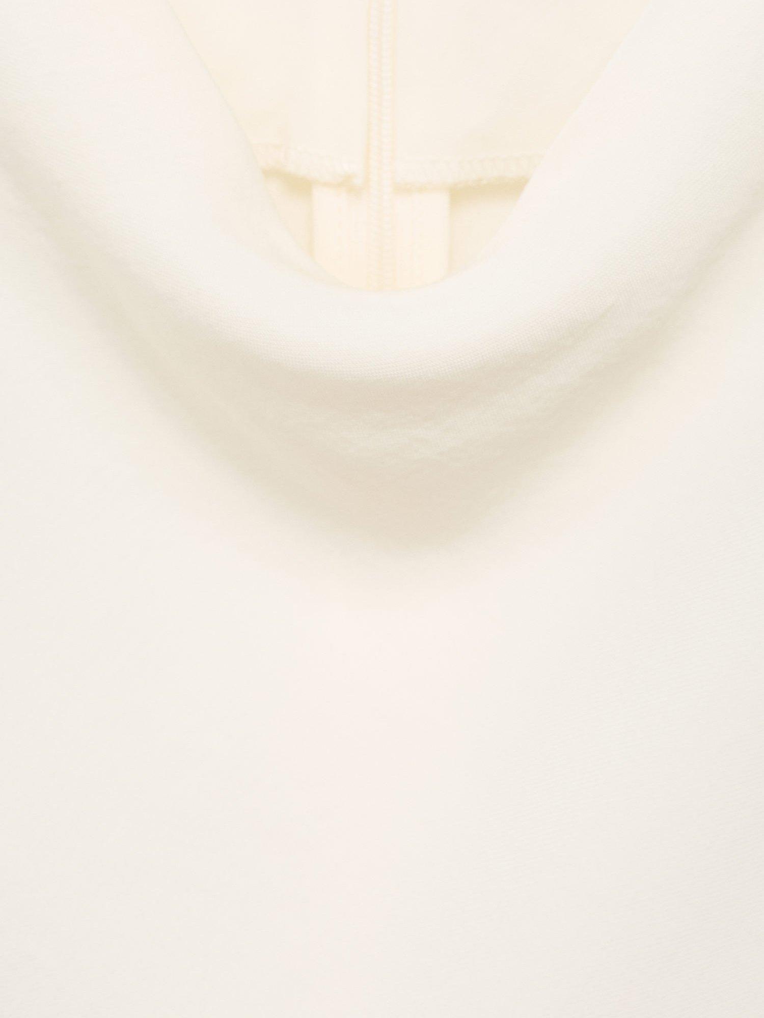 Product image 7 of 7, which shows Mango Dulce Drape Colour Contrast Top, Light Beige, 10