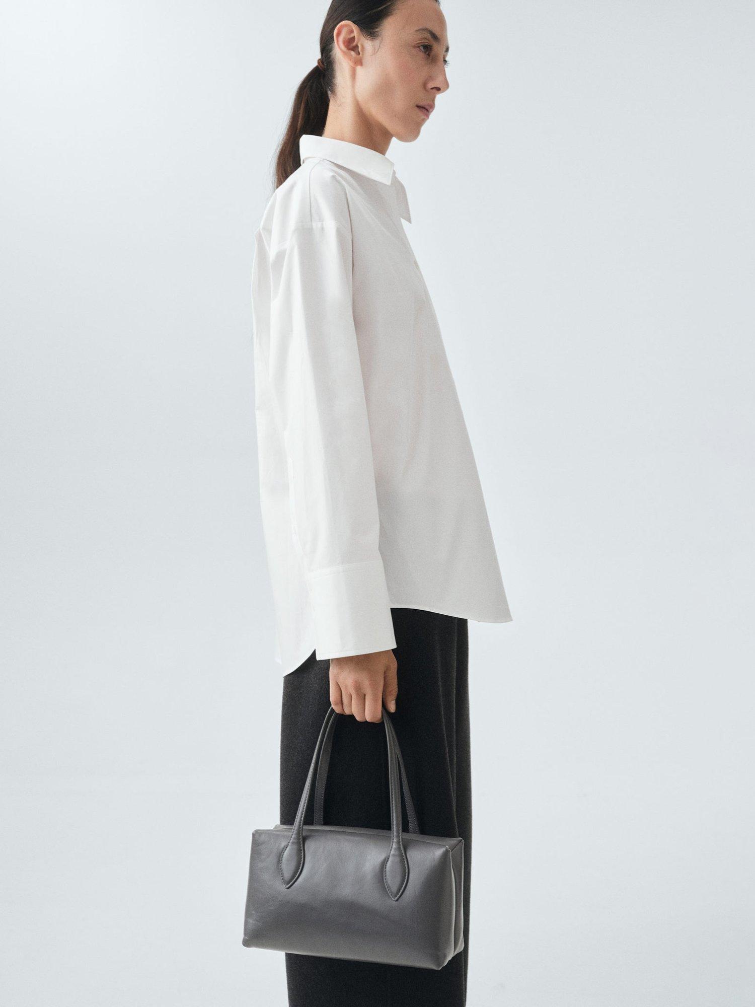 Product image 1 of 8, which shows Mango Rialto Oversized Shirt, White, 8