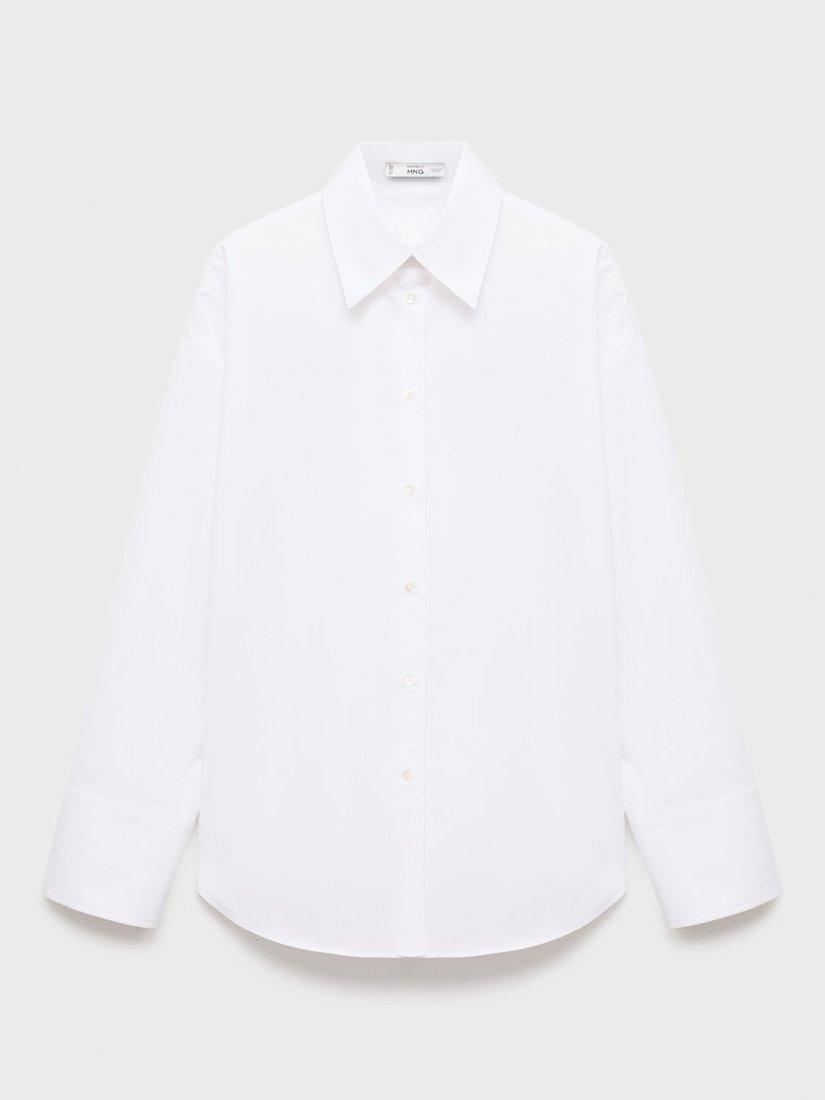 Product image 3 of 8, which shows Mango Rialto Oversized Shirt, White, 8
