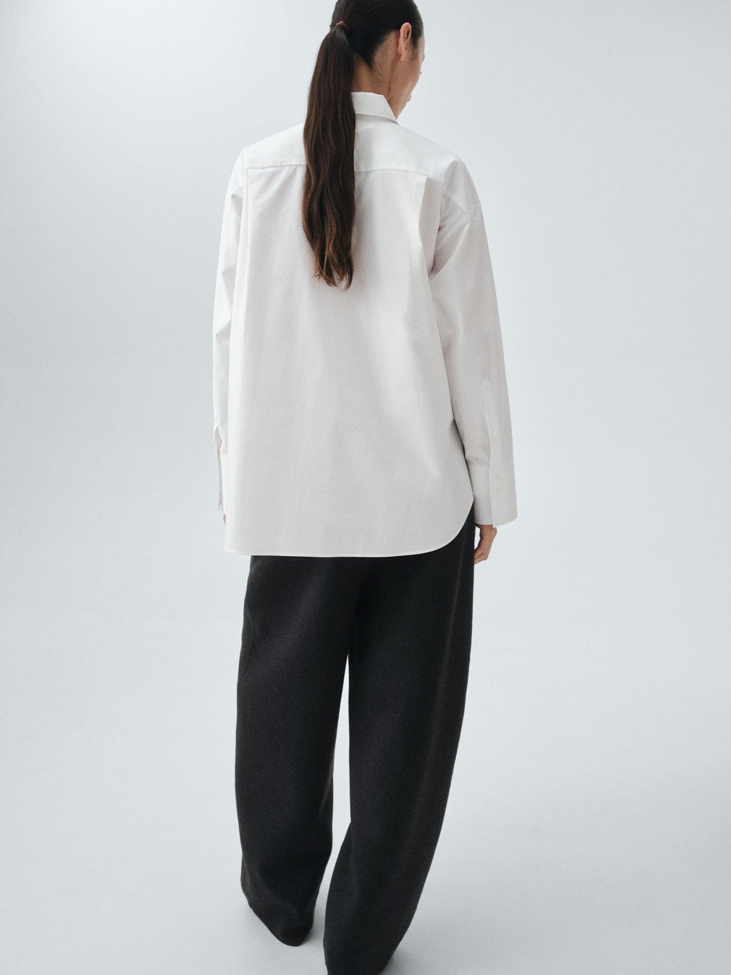 Product image 4 of 8, which shows Mango Rialto Oversized Shirt, White, 8
