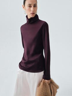 Mango Stone Satin Top, Medium Purple, Medium Purple