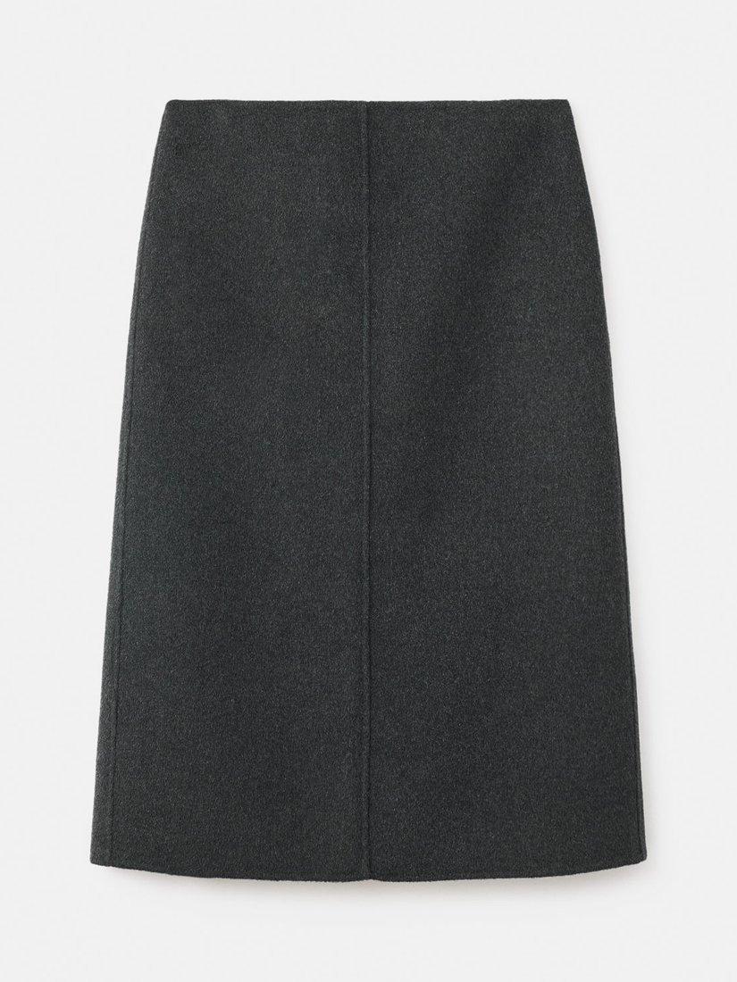 Product image 3 of 7, which shows Mango Leipzig Wool Blend Skirt, Grey, 10