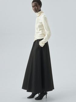 Mango Roma Flared Skirt, Black - view 2, Black