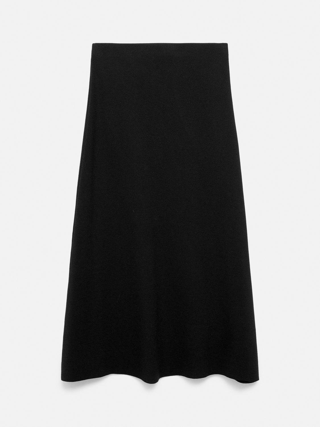 Product image 3 of 6, which shows Mango Zonard Knitted Midi Skirt, Black, XS