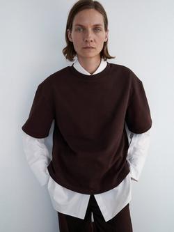 Mango Celia Oversized T-Shirt, Brown
