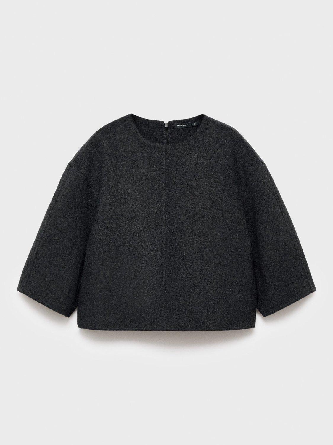 Product image 3 of 6, which shows Mango Leipzig Wool Blend Coat, Grey, L