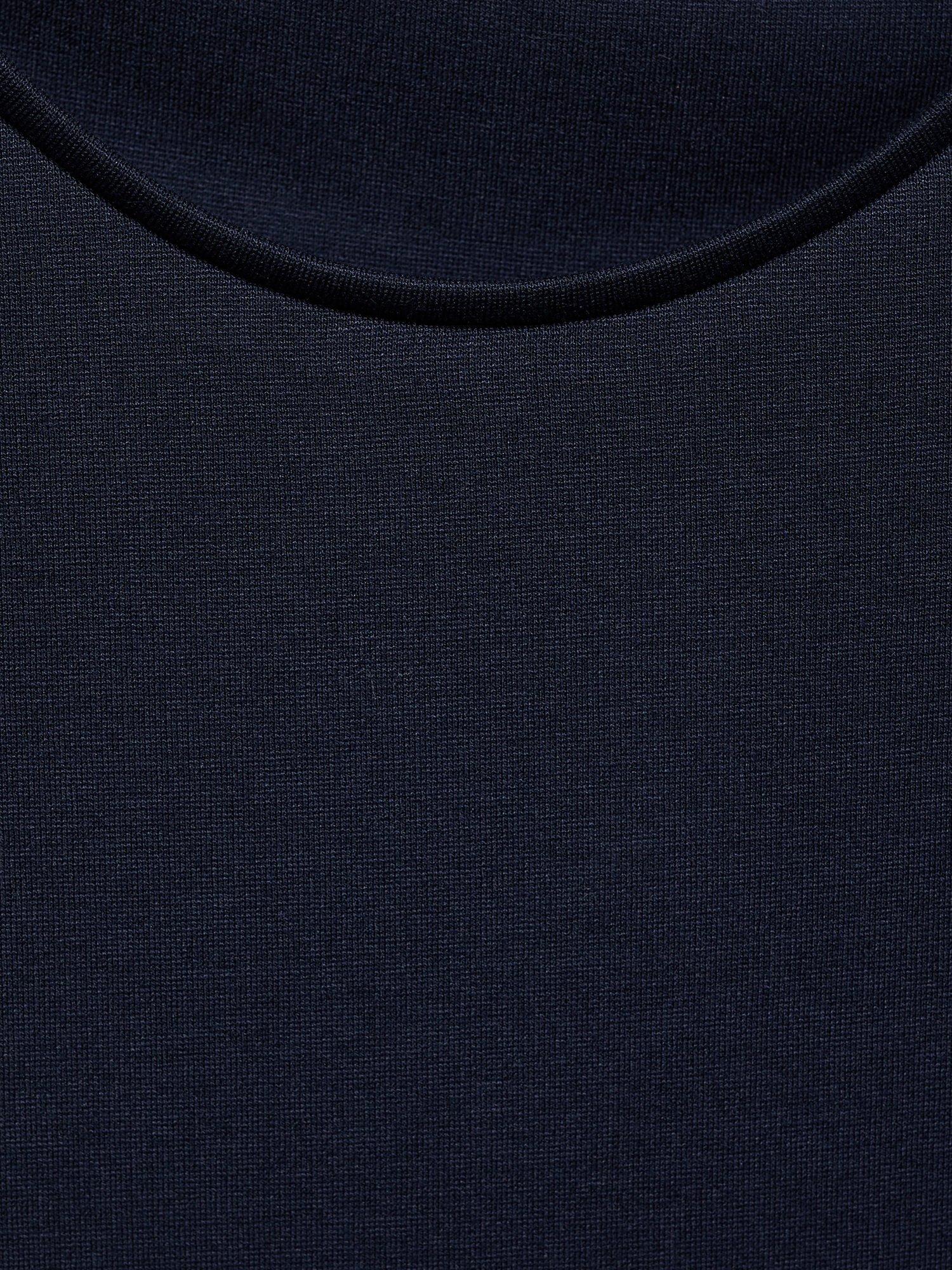 Product image 7 of 7, which shows Mango Pepla Peplum Hem Top, Navy, L