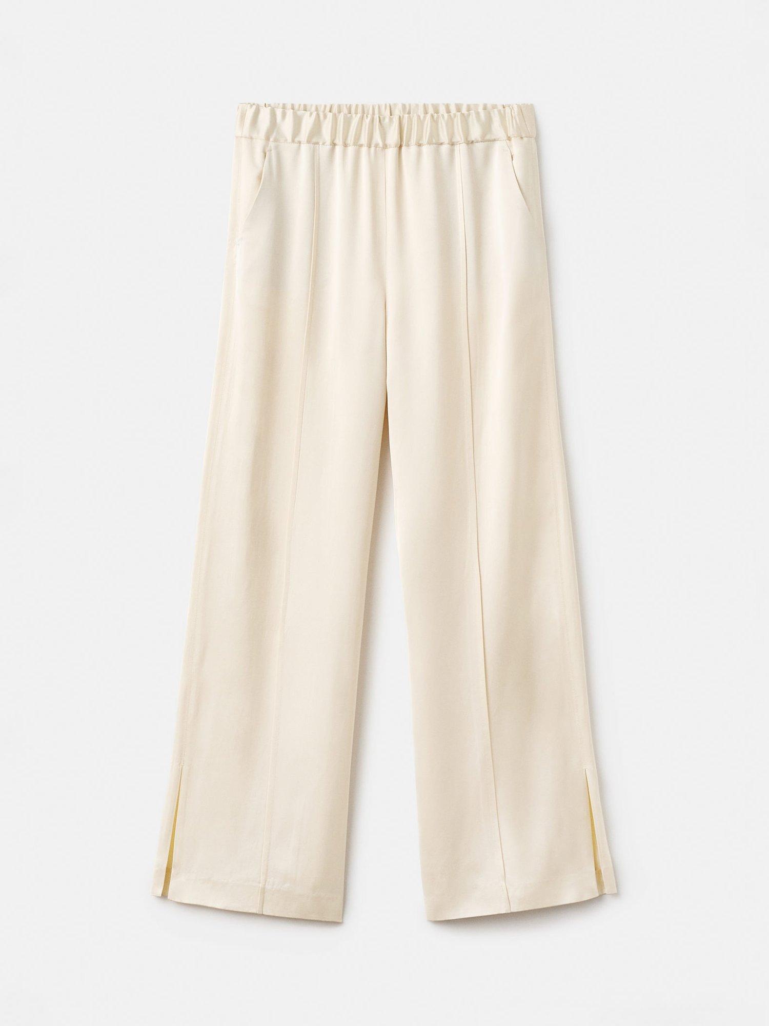 Product image 3 of 6, which shows Mango Berlin Satin Trousers, Yellow, S
