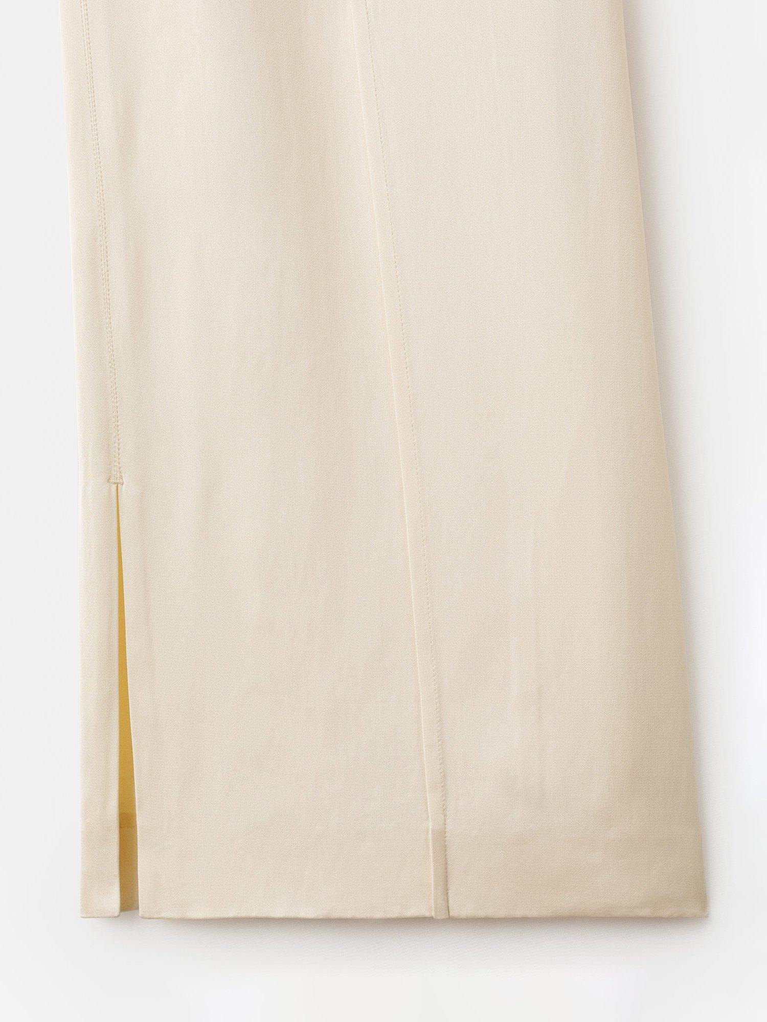 Product image 5 of 6, which shows Mango Berlin Satin Trousers, Yellow, S