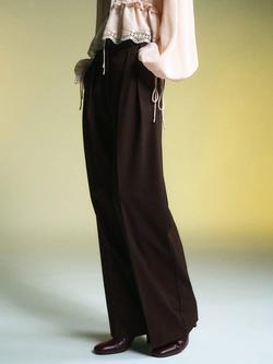Mango Gabi Tailored Trousers, Dark Brown, Dark Brown